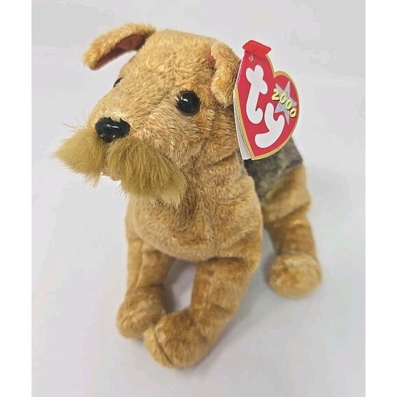2000 Ty Beanie Baby TY Collectibles "Whiskers" Retired Snaunazur Dog BB22 - Picture 1 of 5
